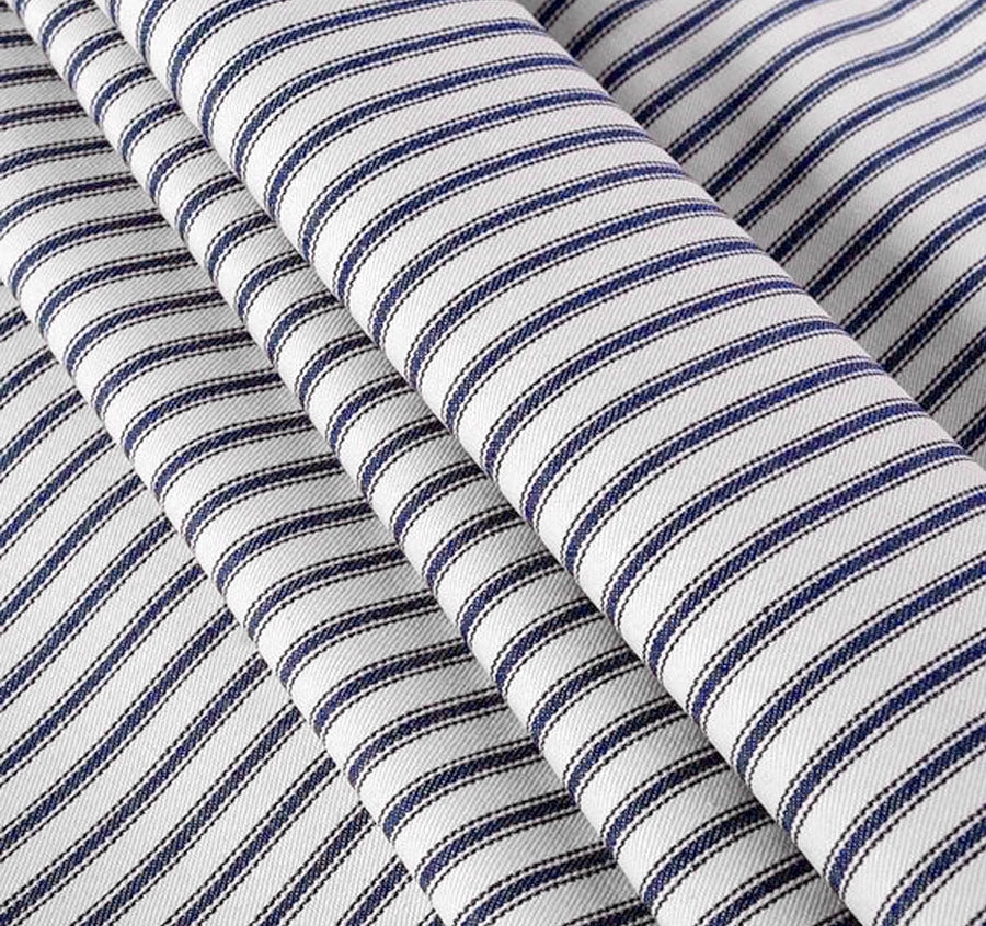 Classic Ticking Quilt Cover Set Range Navy