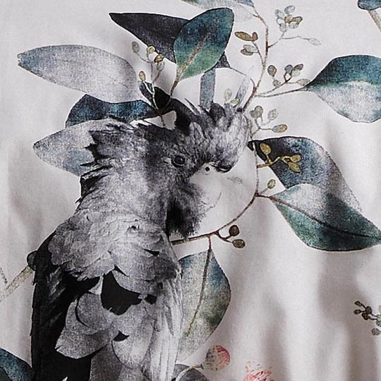 Cockatoo Black Quilt Cover Set by Logan & Mason