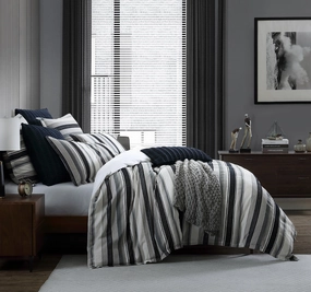 Colby Quilt Cover Set Range Steel