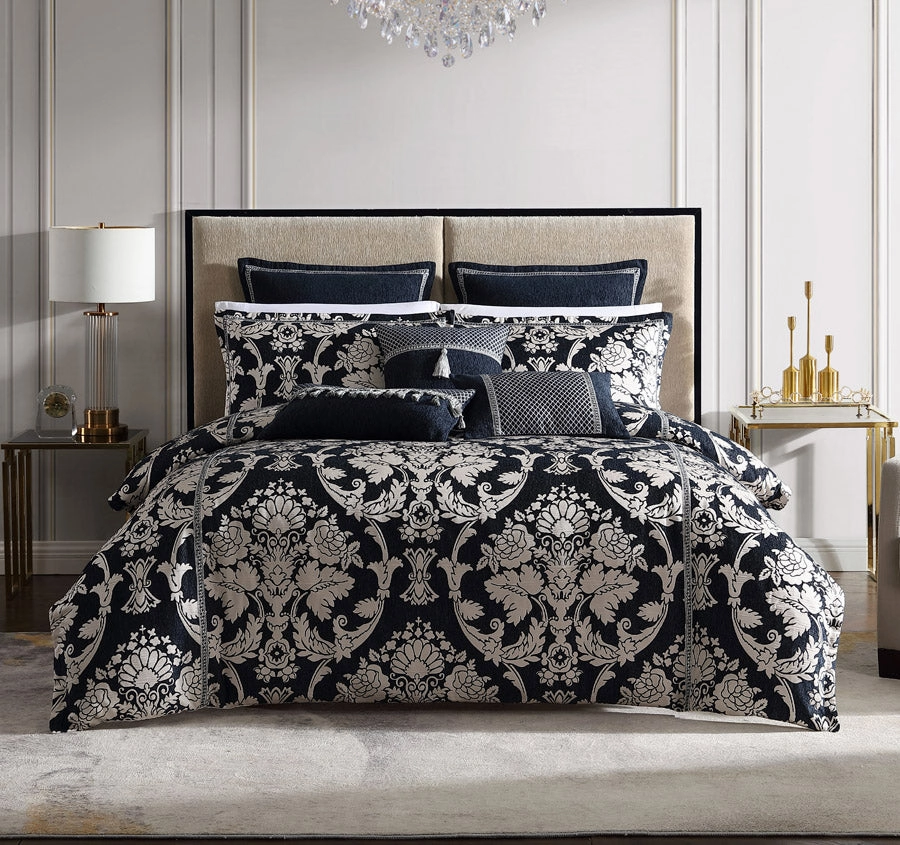 Coronet Quilt Cover Set Range Ink