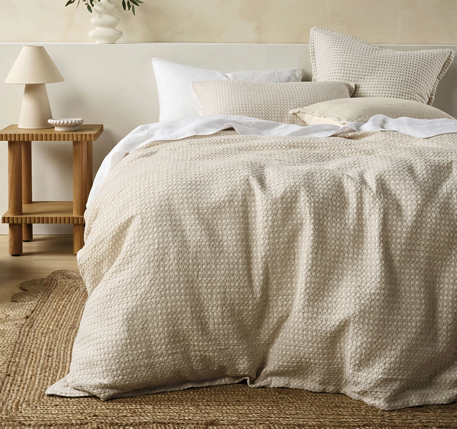 Cotswold Quilt Cover Set Range Oat