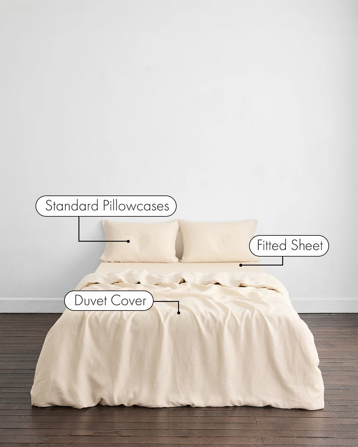 Crème 100% French Flax Linen Bedding Set