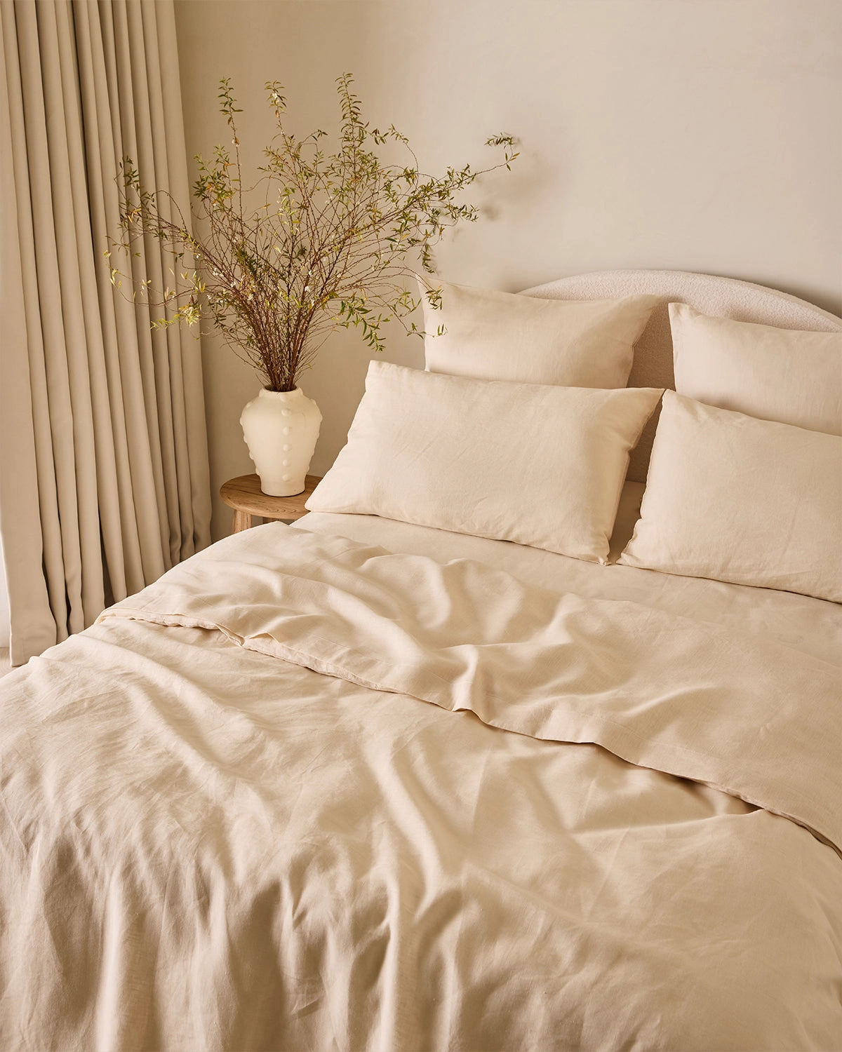Crème 100% French Flax Linen Duvet Cover Set
