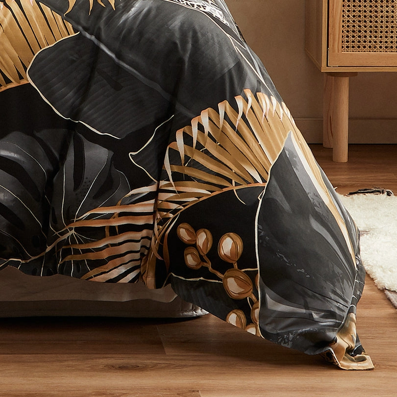 Danton Black Quilt Cover Set by Logan & Mason