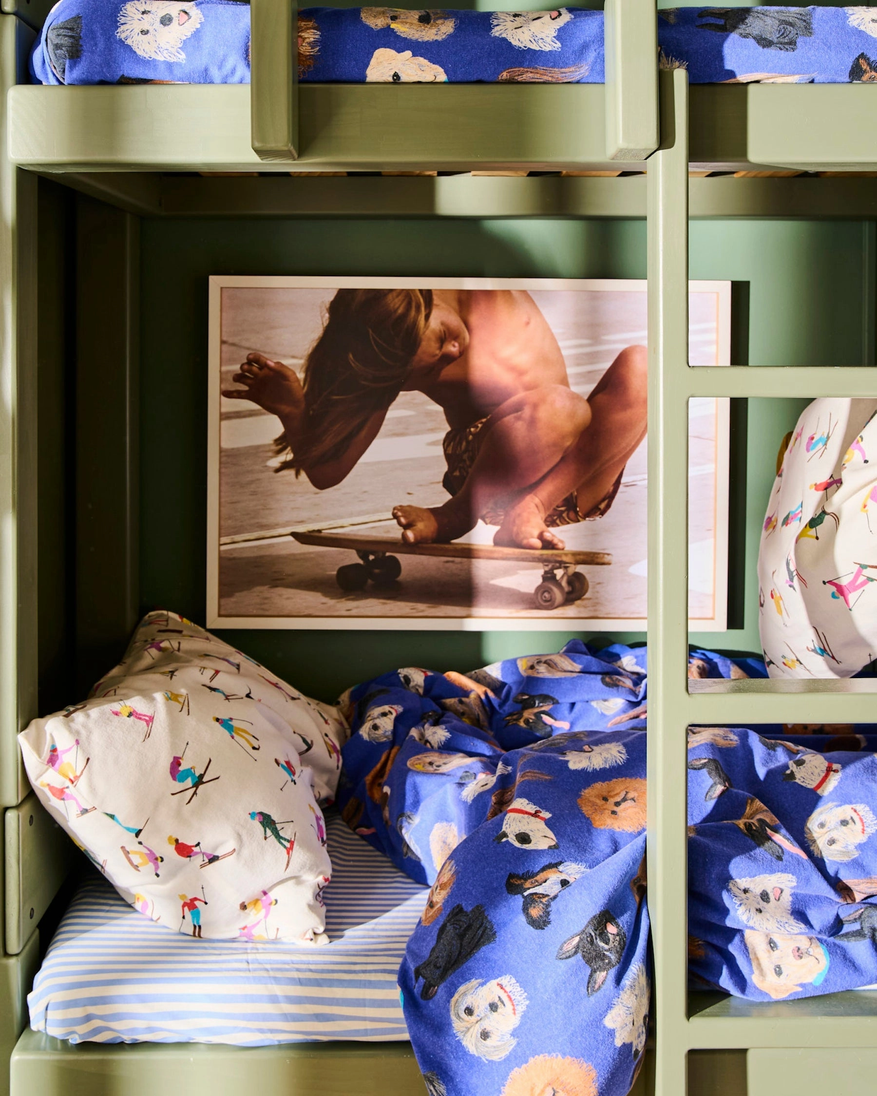 Dog Park Blue Flannelette Quilt Cover
