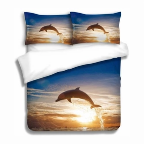 Dolphin Sunset Quilt Cover Set by Georges Fine Linen