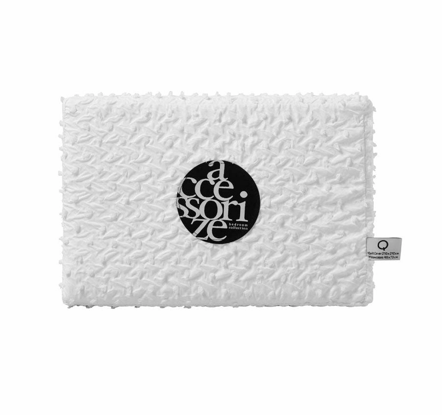Dotty Quilt Cover Set Range White