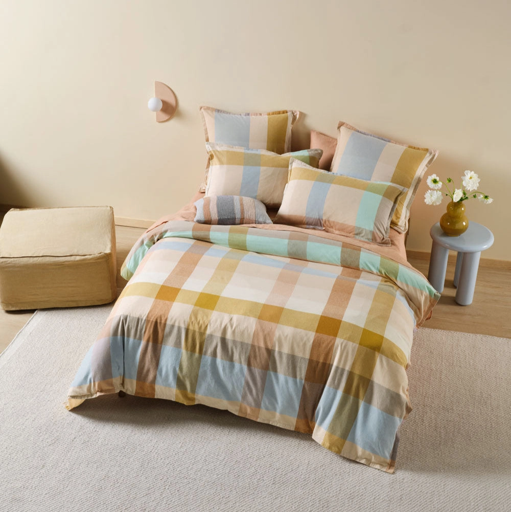 Eastwood Hazelnut Quilt Cover Set by Linen House