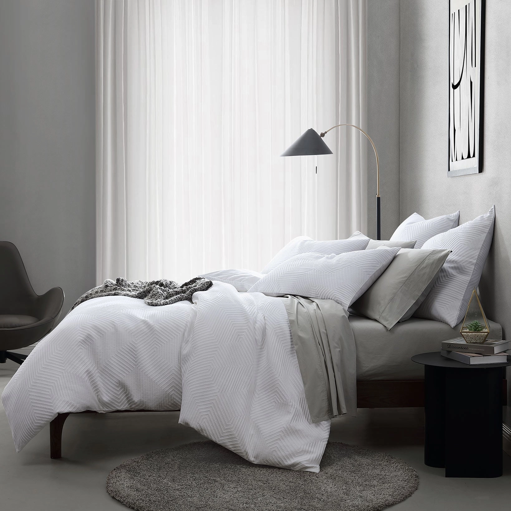 Efron White Quilt Cover Set by Royal Doulton