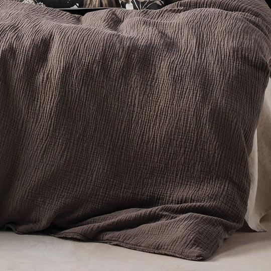 Elysian Mocha Quilt Cover Set by Linen House