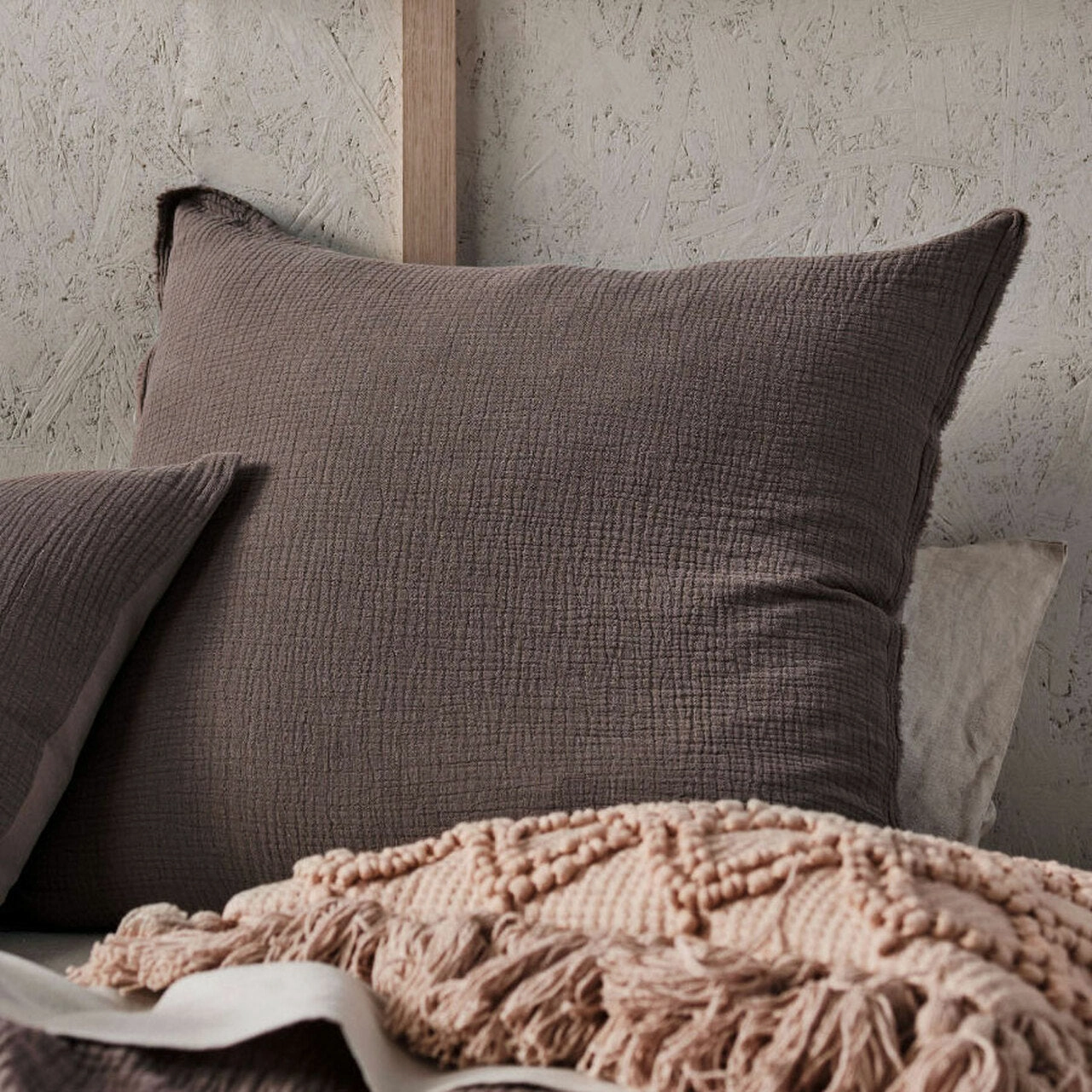 Elysian Mocha Quilt Cover Set by Linen House