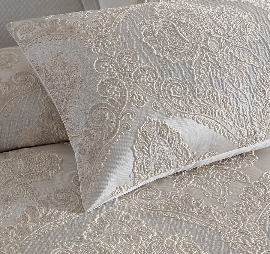 Emerson Quilt Cover Set Range Ivory