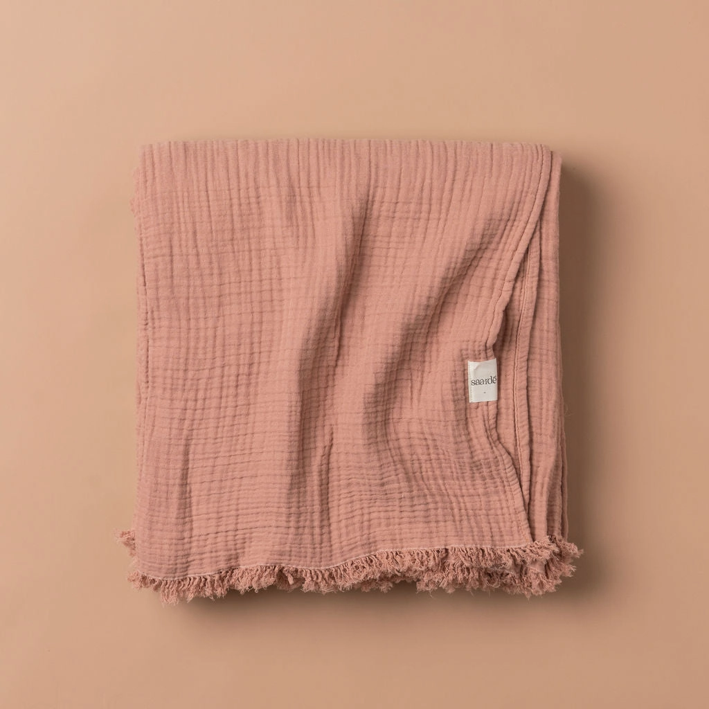 Enes Cotton Bedcover | Blush