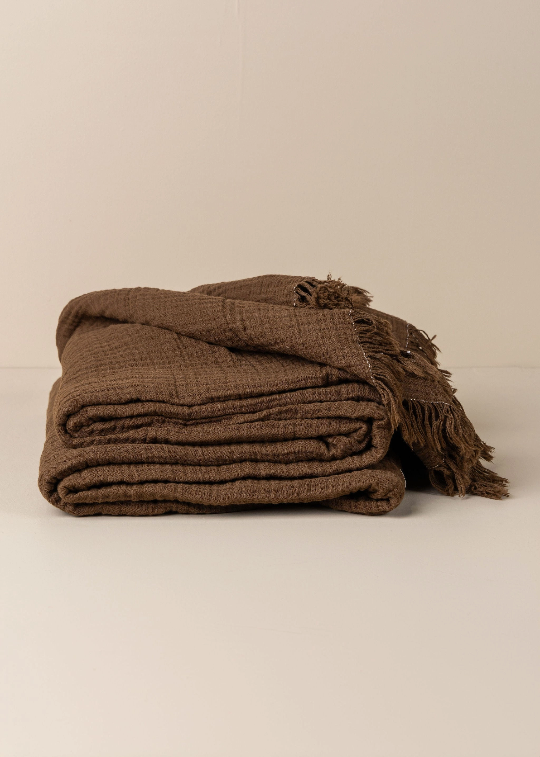 Enes Cotton Bedcover | Chocolate