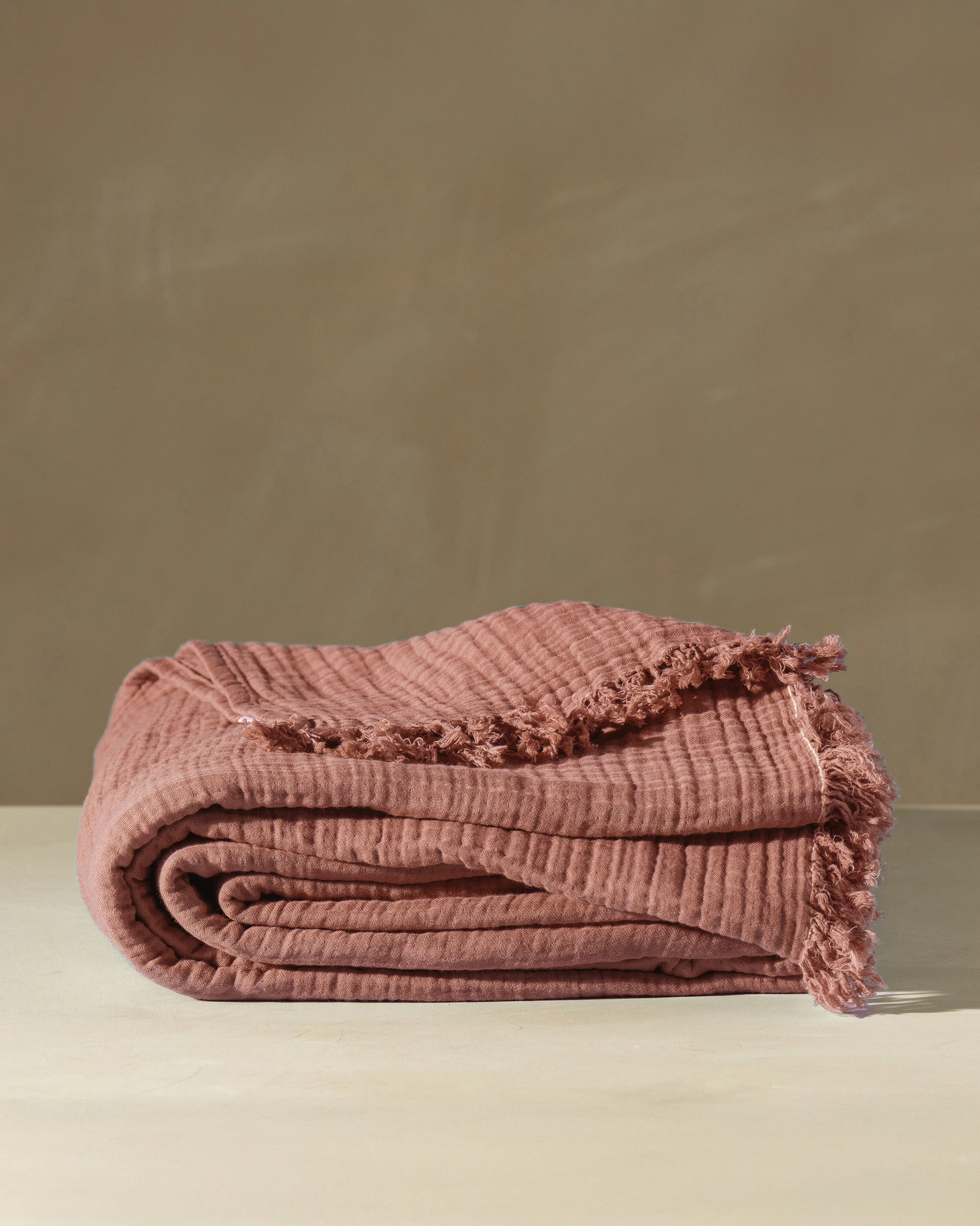 Enes Cotton Bedcover | Guava