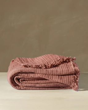 Enes Cotton Bedcover | Guava