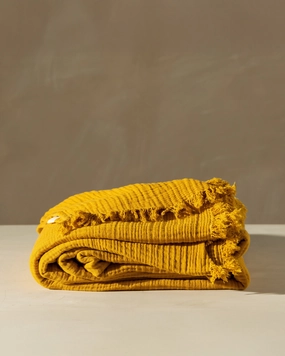 Enes Cotton Bedcover | Turmeric