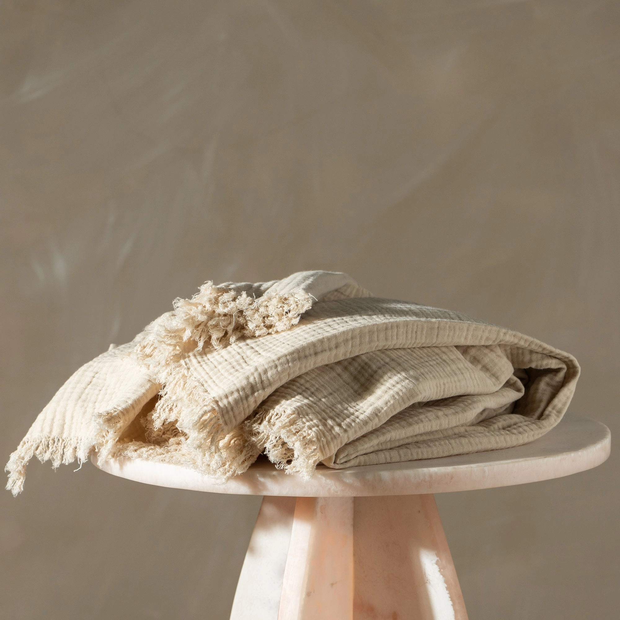 Enes Cotton Throw | Clay