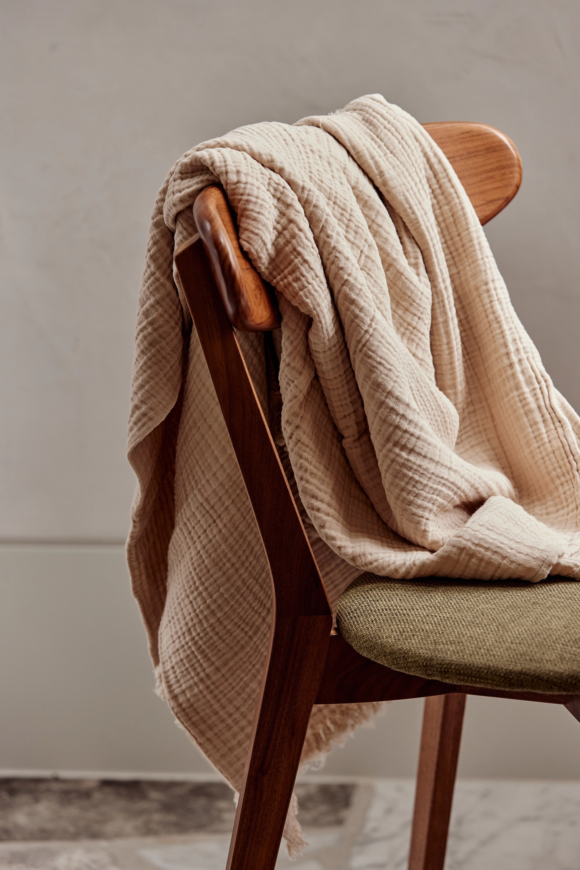 Enes Cotton Throw | Clay