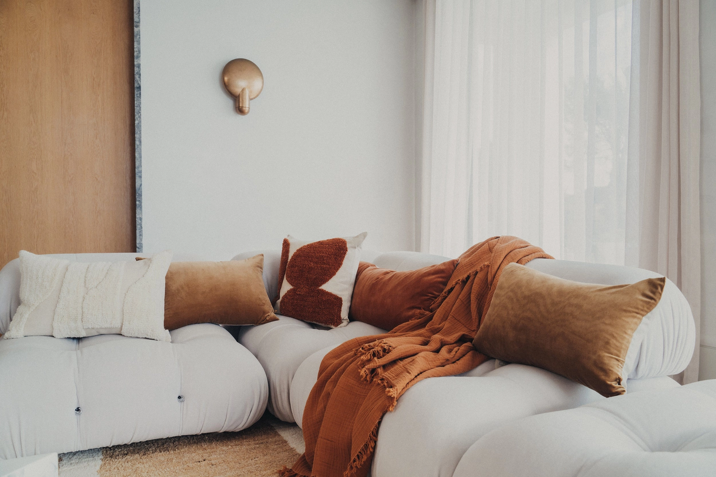 Enes Cotton Throw | Terracotta
