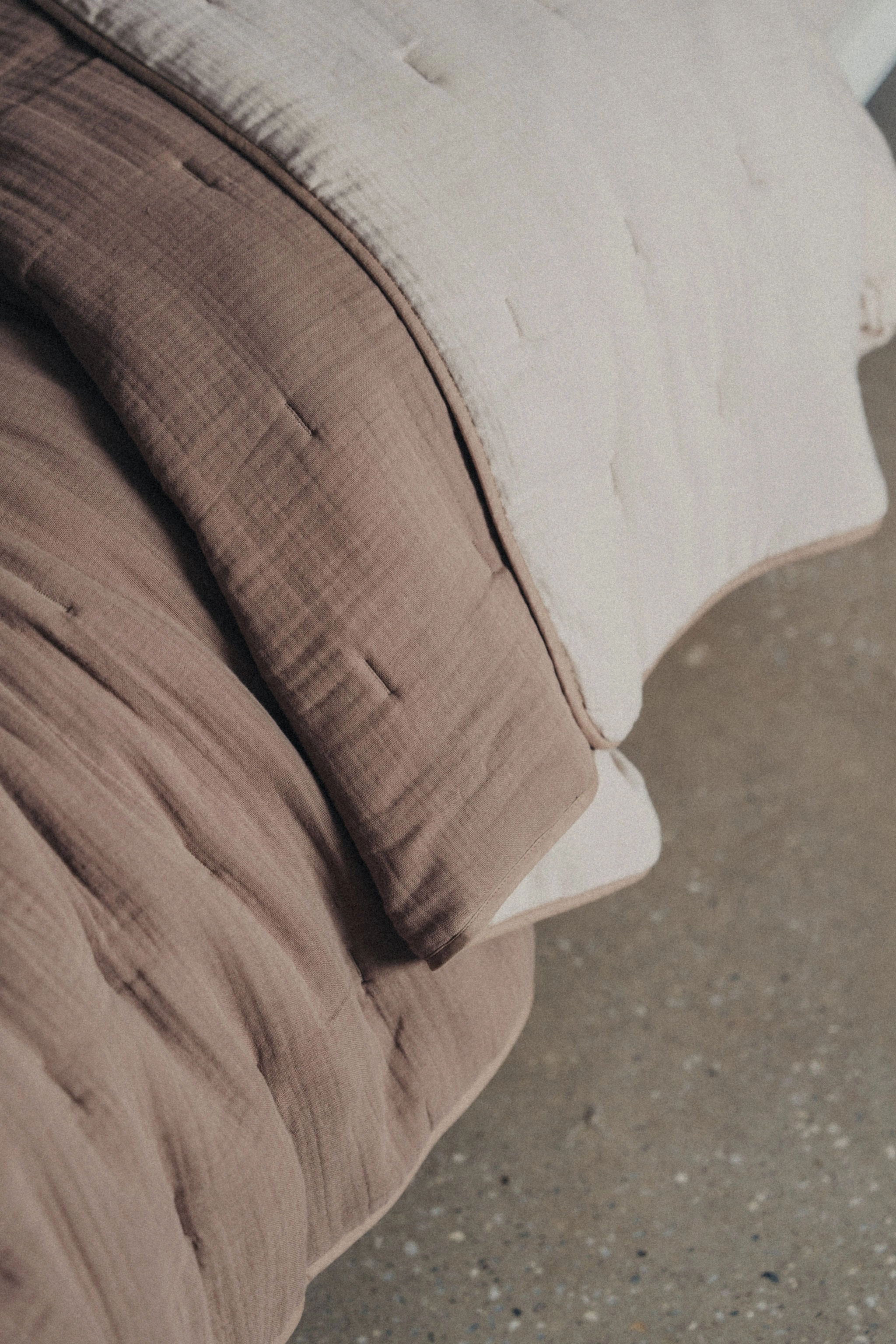 Enes Quilted Bed Cover | Taupe