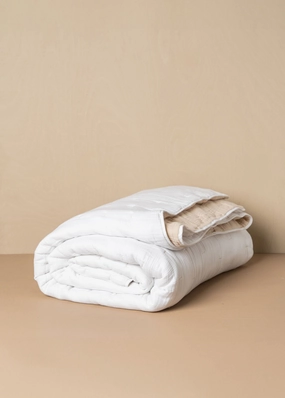 Enes Quilted Bed Cover | White