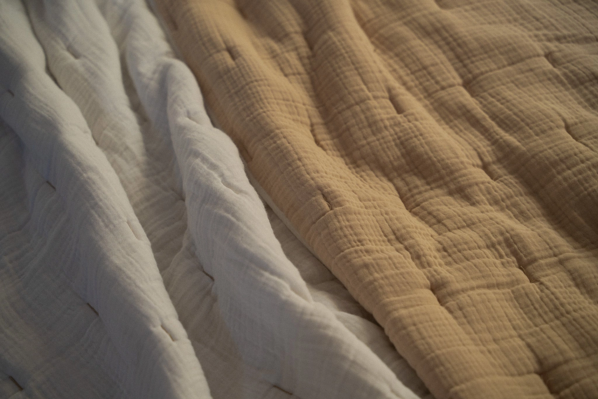 Enes Quilted Bed Cover | White