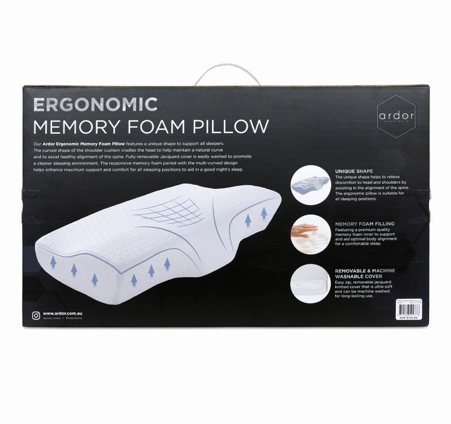 Ergonomic Memory Foam Standard Pillow