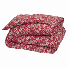 Evette Cotton Quilt Cover - Scarlet