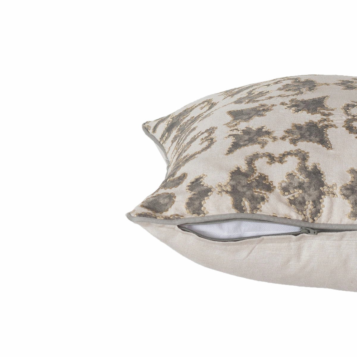 Exotic Heritage Classic Folk Embroidered Medium Grey Cushion Cover