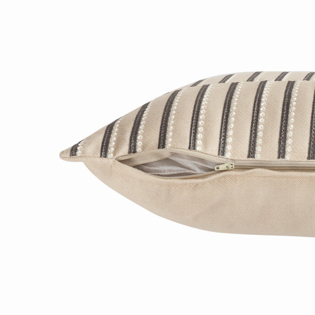Exotic Heritage Ruler Dot Embroidered Grey Cushion Cover