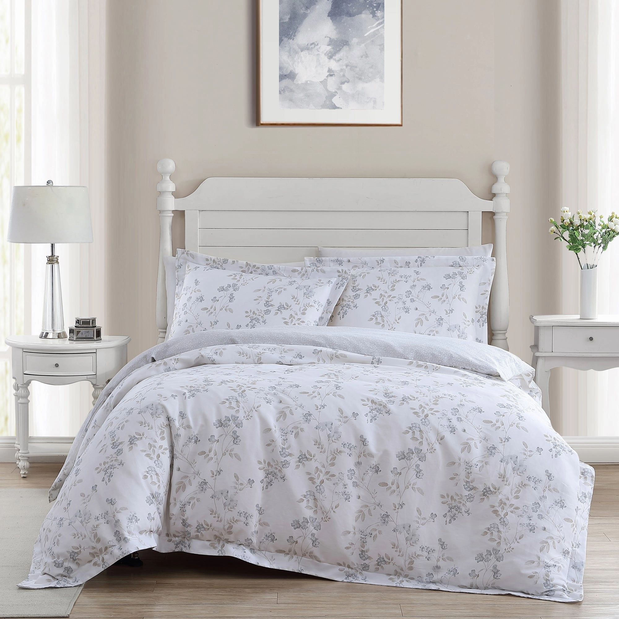 Fawna Grey Quilt Cover Set by Laura Ashley