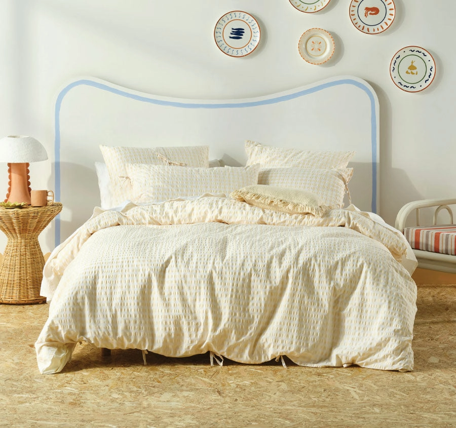 Ferrara Quilt Cover Set Range Sand