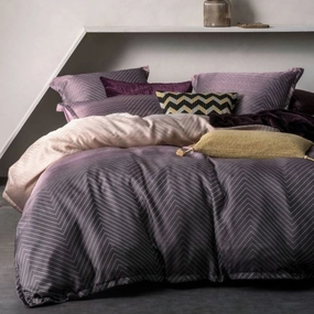 Filament Plum Quilt Cover Set by Linen House