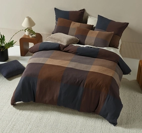 Fletcher Quilt Cover Set Range Chestnut
