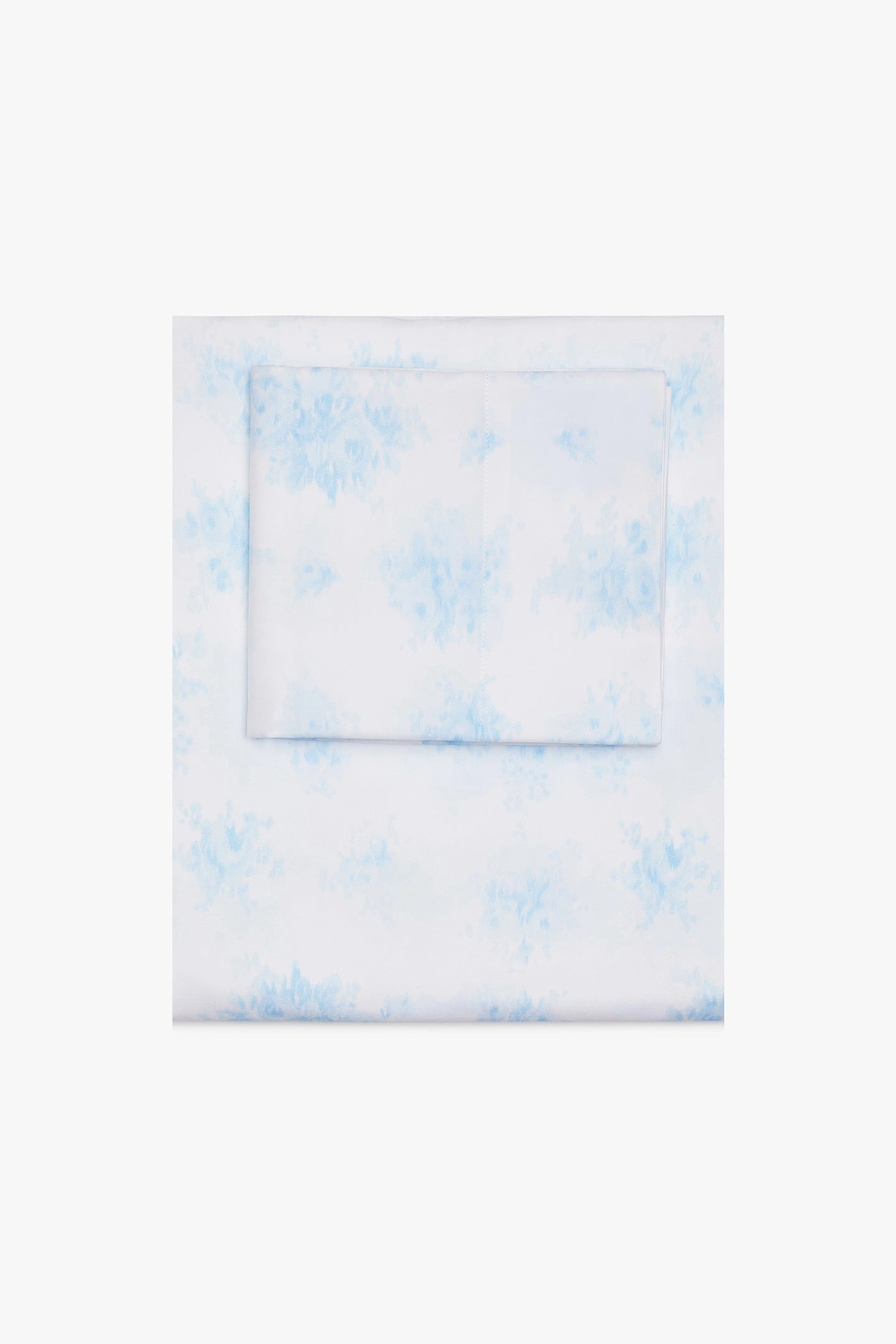 Floral Cotton Sateen Sheet Set - BLUEBELL