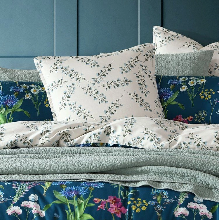 Floriana Teal Quilt Cover Set by Logan and Mason