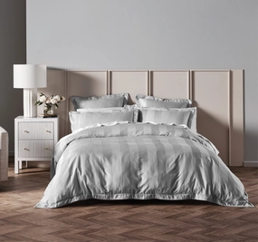 Francesco Quilt Cover Set Range Silver