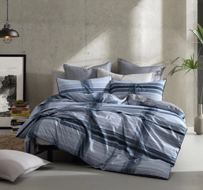 Georgio Quilt Cover Set Range Navy