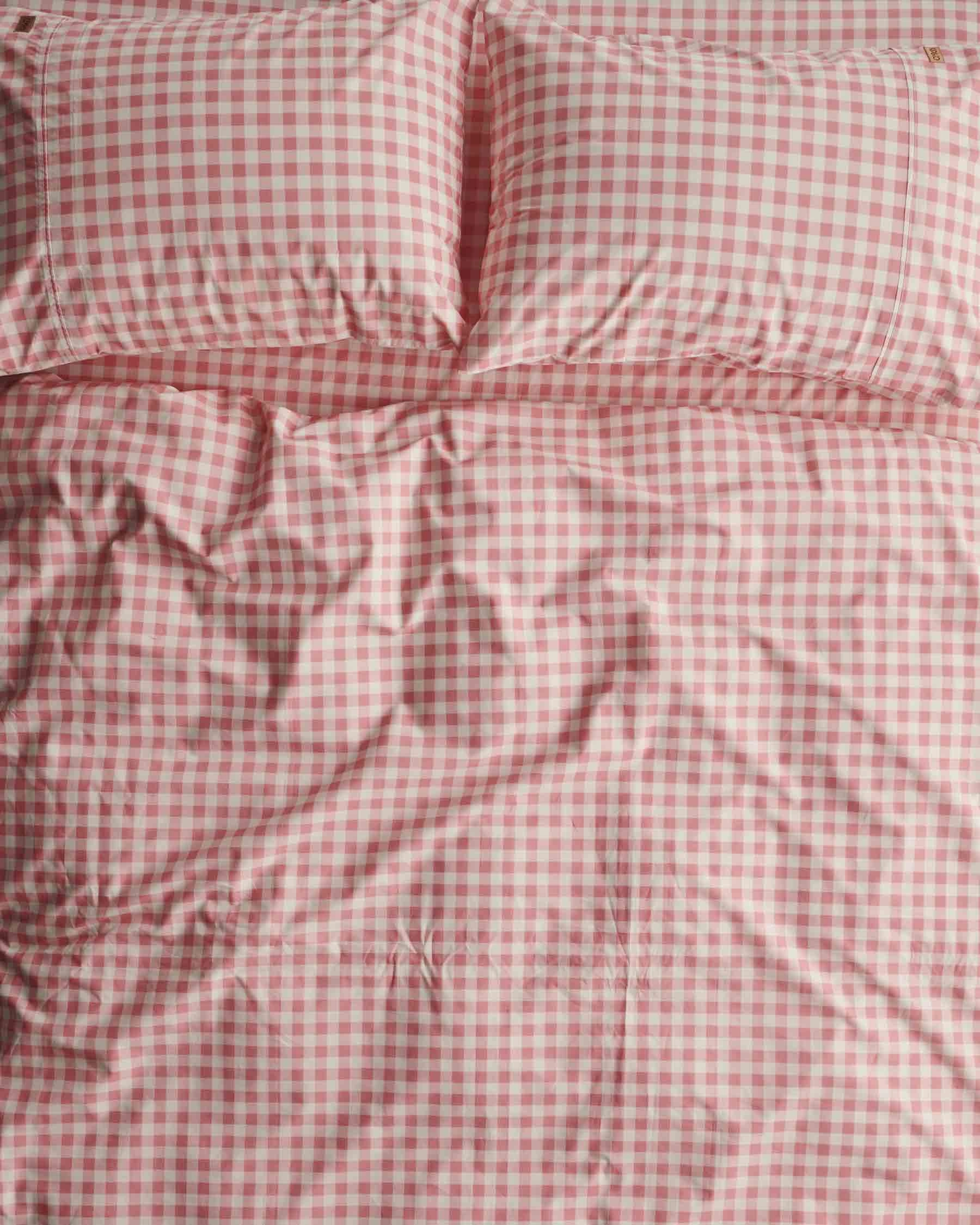 Gingham Candy Organic Cotton Quilt Cover (US)