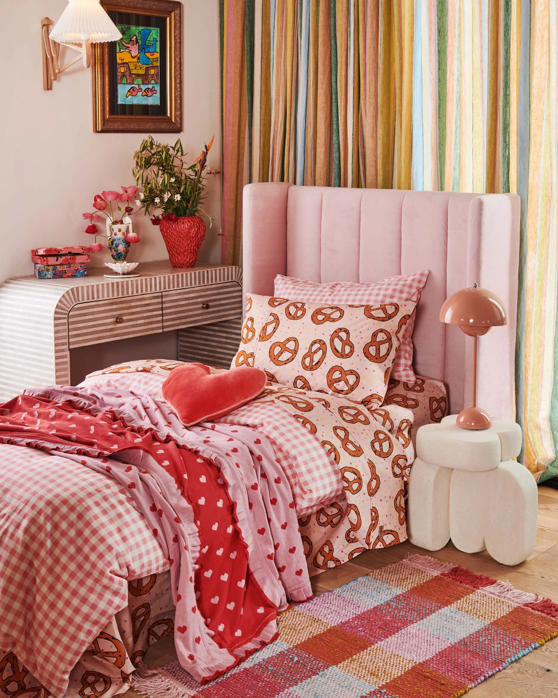 Gingham Candy Organic Cotton Quilt Cover (US)