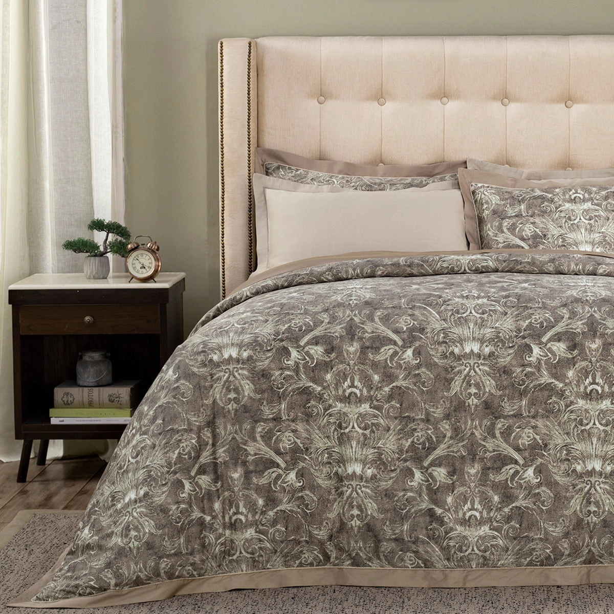 Grandeur Classic Prime 100%Cotton Print 3 Pc Double Duvet Cover with Pillow Case