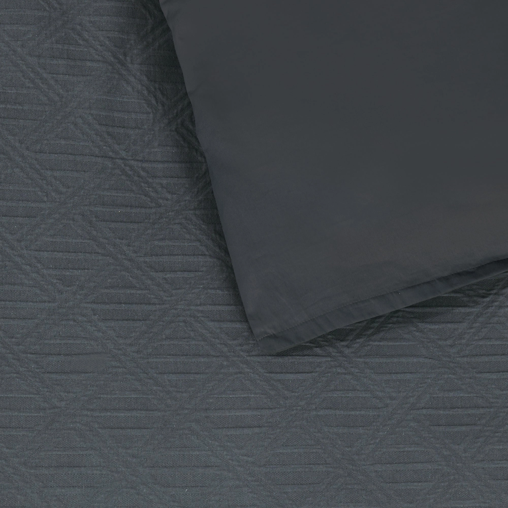 Hallston Quilt Cover Set Charcoal