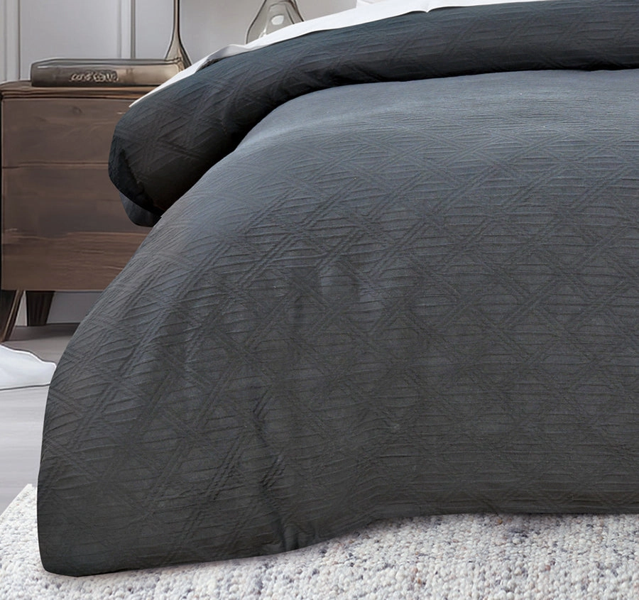 Hallston Quilt Cover Set Range Charcoal