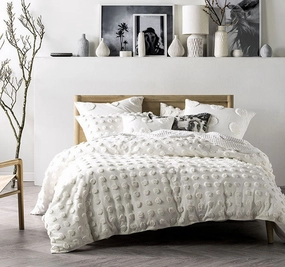 Haze Quilt Cover Set Range White