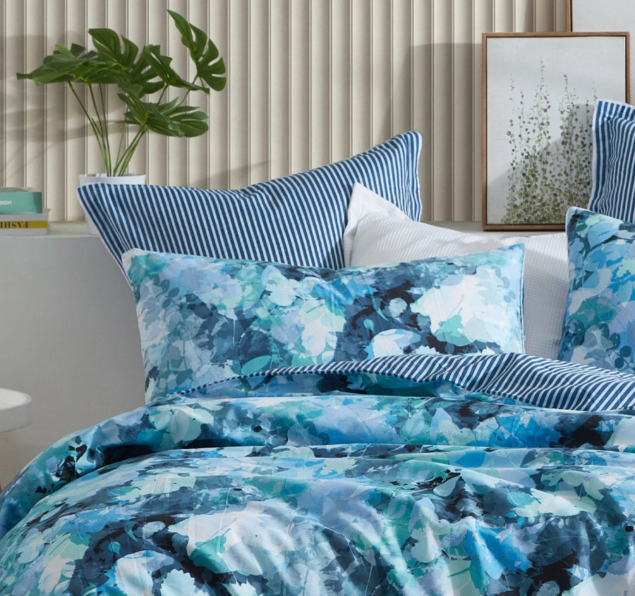Heather Quilt Cover Set Range Blue