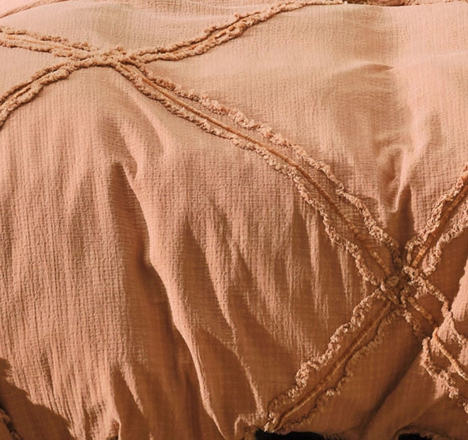 Heather Quilt Cover Set Range Brandy