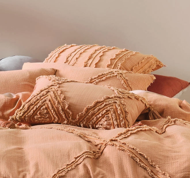 Heather Quilt Cover Set Range Brandy