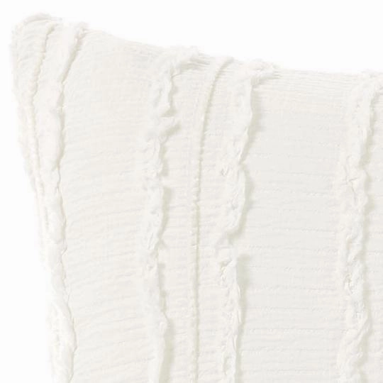 Heather White European Pillowcase by Linen House