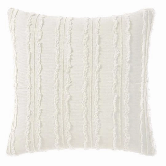 Heather White European Pillowcase by Linen House